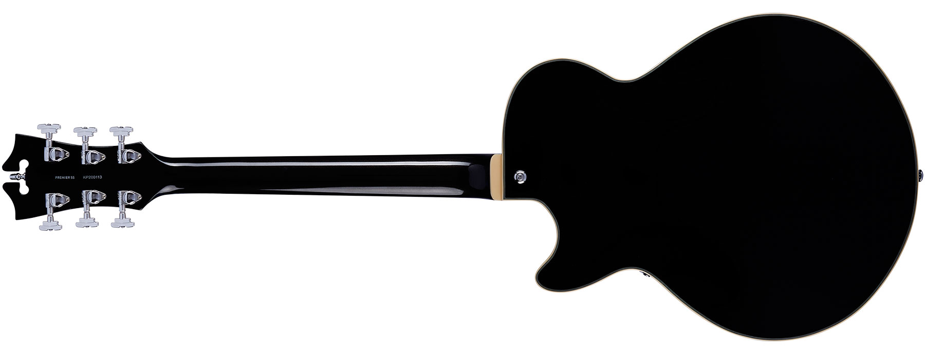 D'angelico Ss Premier 2h Ht Ova - Black Flake - Semi-hollow electric guitar - Variation 2