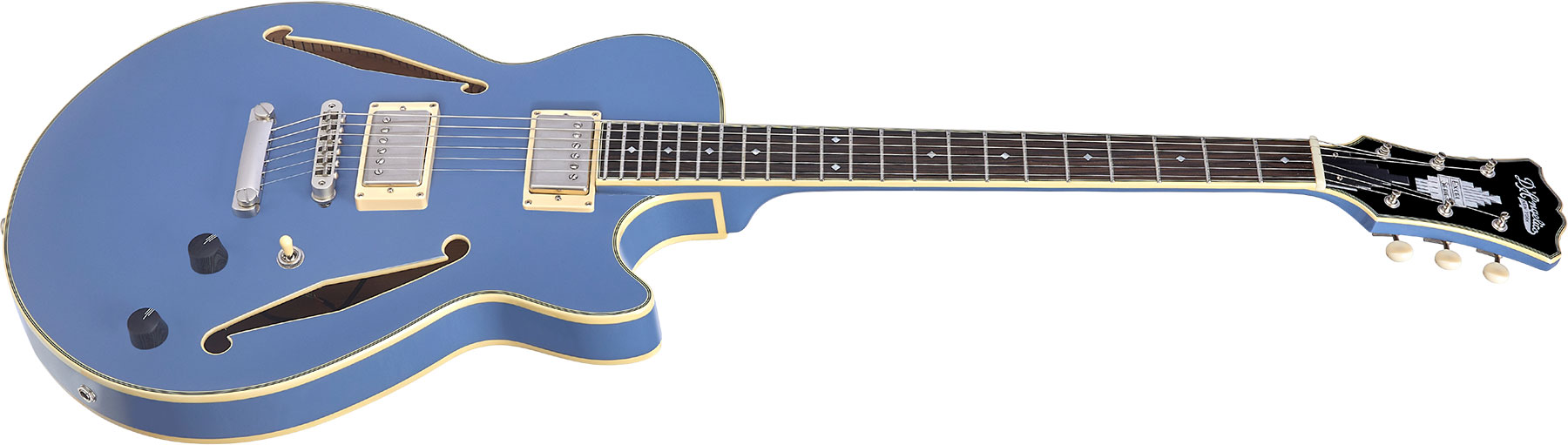 D'angelico Ss Tour Excel 2h Ht Eb - Slate Blue - Semi-hollow electric guitar - Variation 1