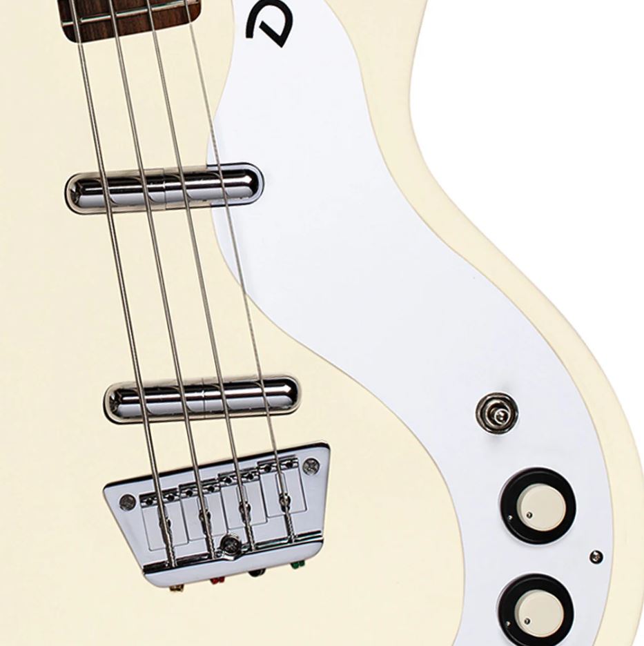 Danelectro 59 Short Horn 4c - Vintage Cream - Solid body electric bass - Variation 1