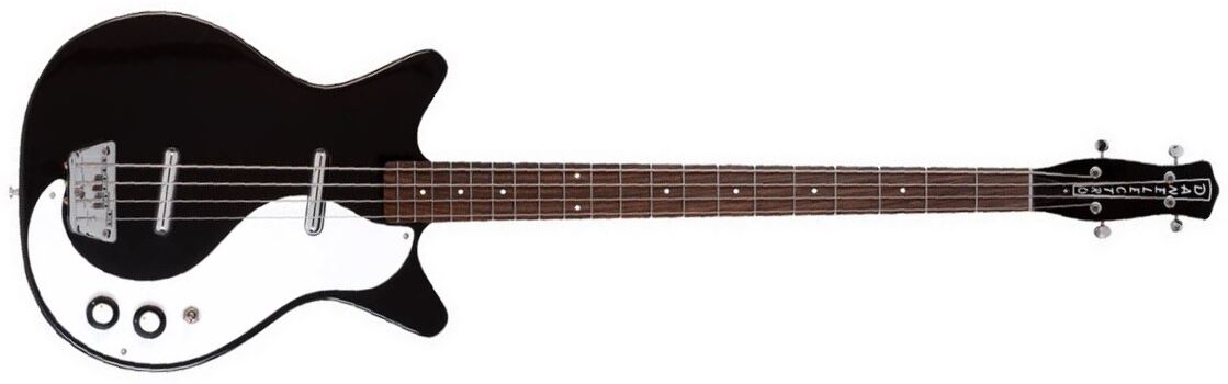 Danelectro '59 Dc Longscale - 4c Ss - Black - Solid body electric bass - Main picture