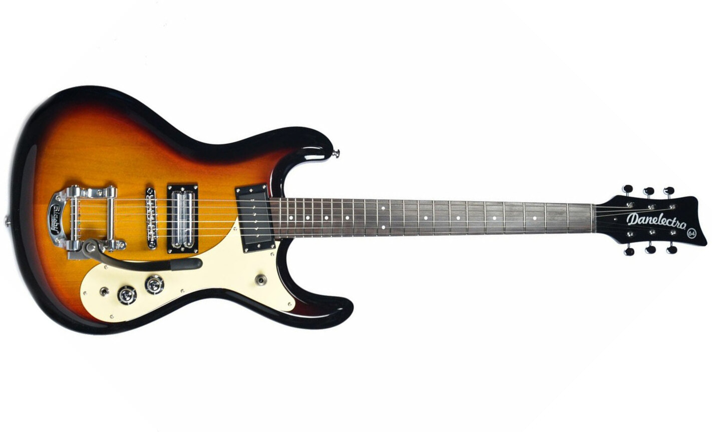 Danelectro The 64 Guitar Hs Trem Rw - Sunburst - Double cut electric guitar - Main picture