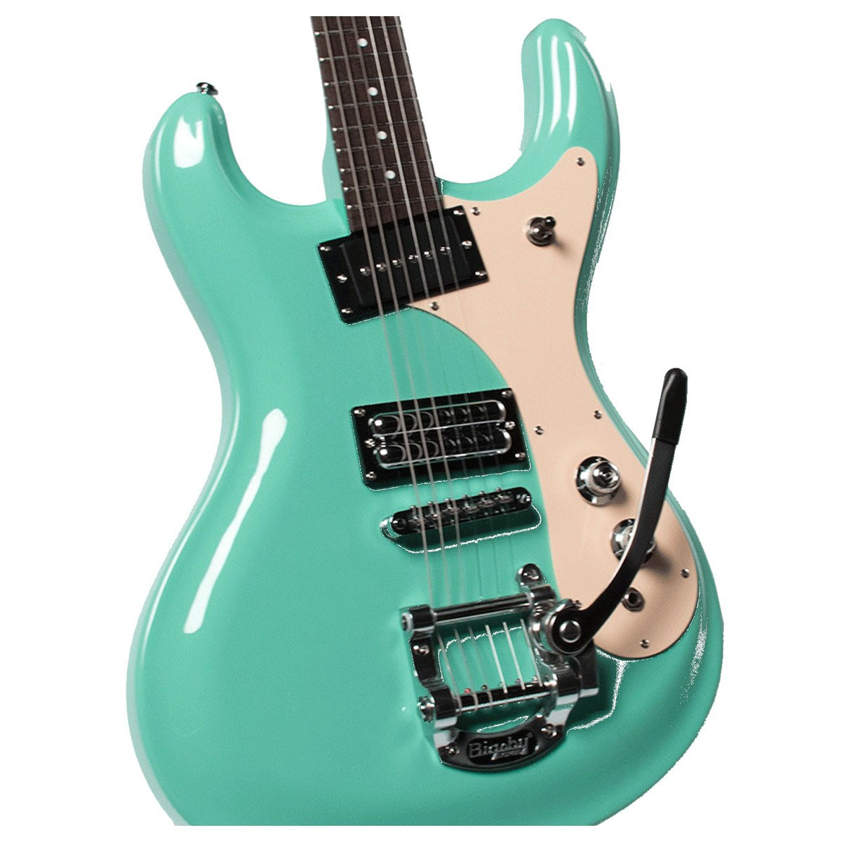 Danelectro The 64 Guitar Hs Trem Rw - Dark Aqua - Double cut electric guitar - Variation 2