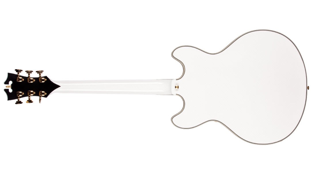 D'angelico Exdc White - Semi-hollow electric guitar - Variation 1