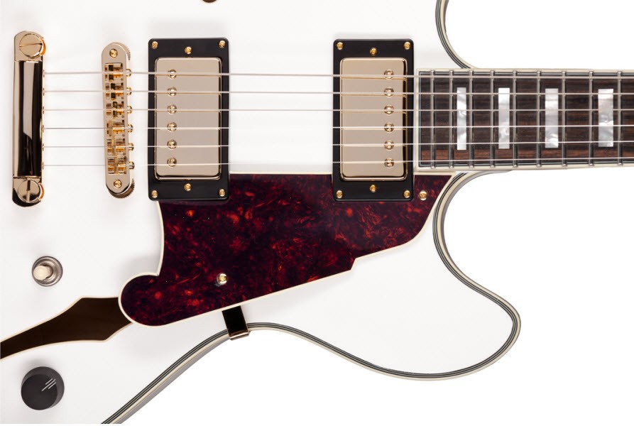D'angelico Exdc White - Semi-hollow electric guitar - Variation 3