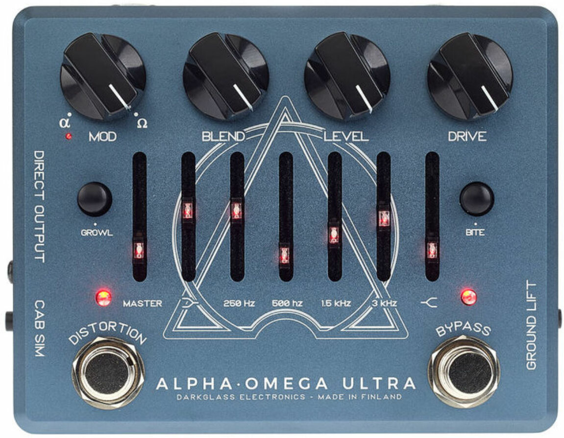 Darkglass Alpha Omega Ultra V2 Aux-in Bass Preamp - Overdrive, distortion, fuzz effect pedal for bass - Main picture