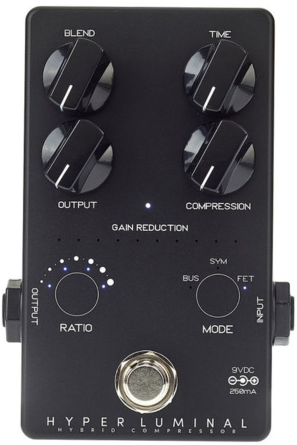 Darkglass Hyper Luminal Hybrid Compressor Ltd Black - Compressor, sustain & noise gate effect pedal for bass - Main picture