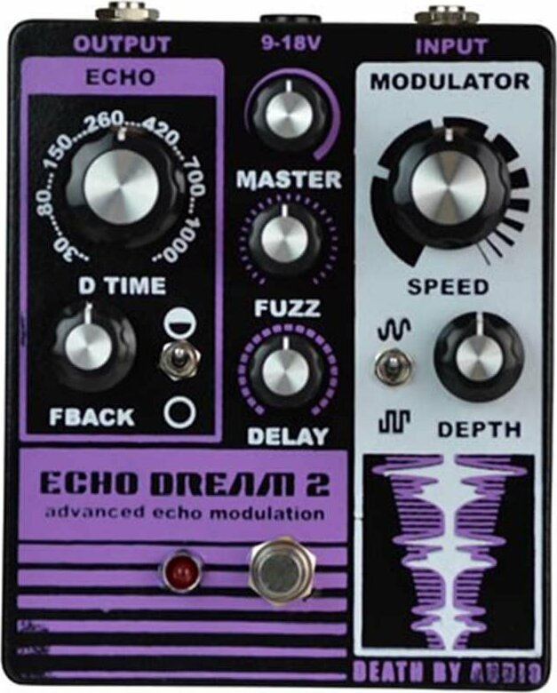 Death By Audio Echo Dream 2 Analog Echo Et Fuzz - Reverb, delay & echo effect pedal - Main picture