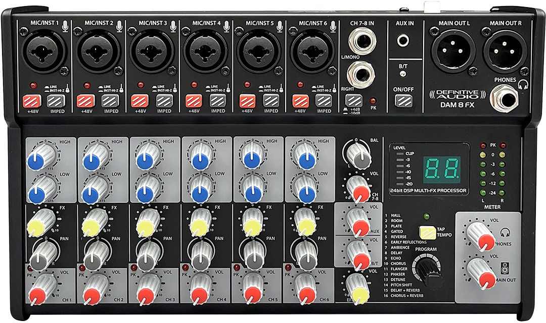 Definitive Audio Dam 8 Fx - Analog mixing desk - Main picture