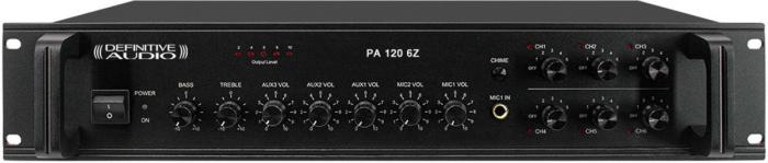 Multiple channels power amplifier Definitive audio PA 120 6Z