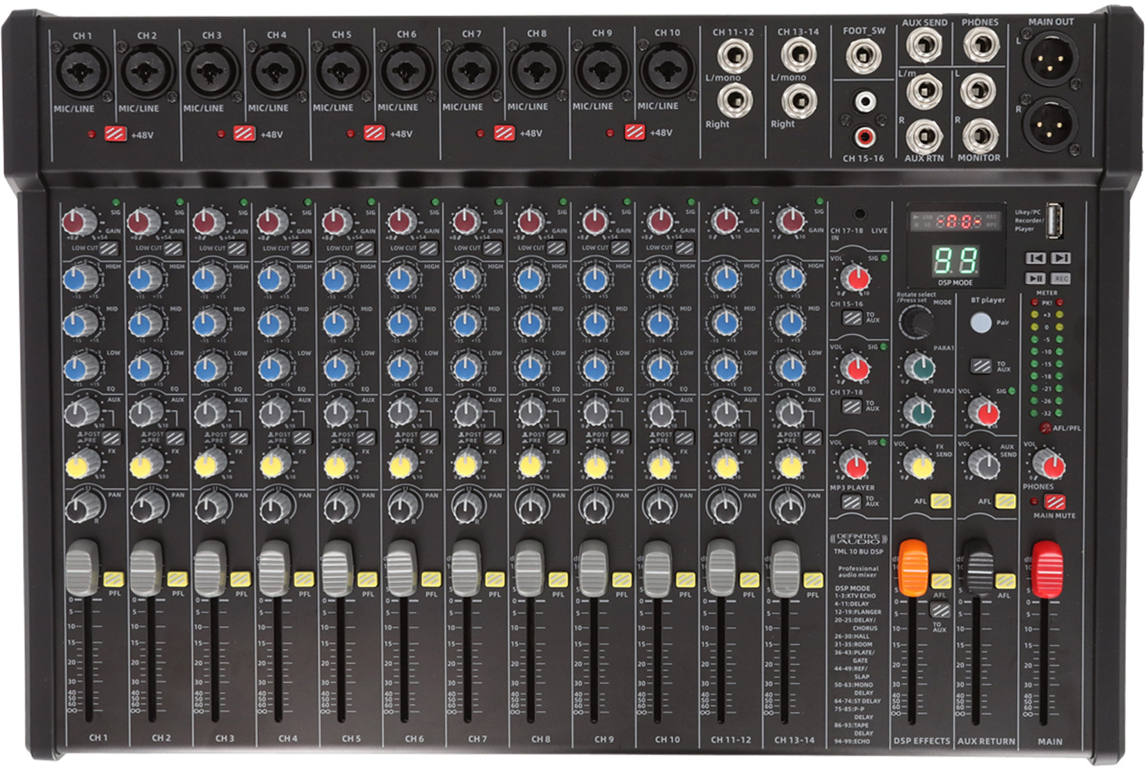 Definitive Audio Tml 10 Bu Dsp - Analog mixing desk - Main picture