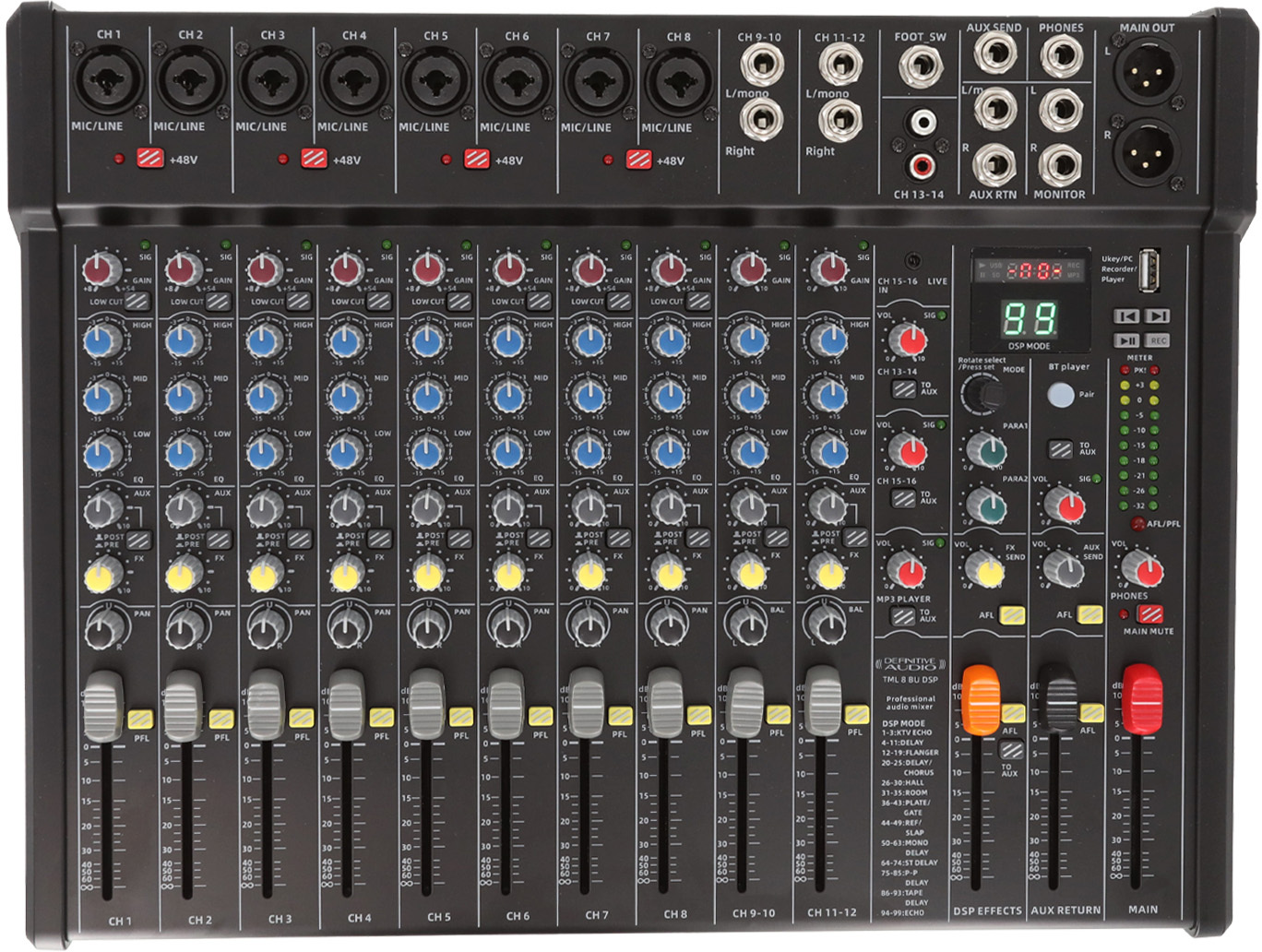 Definitive Audio Tml 8 Bu Dsp - Analog mixing desk - Main picture
