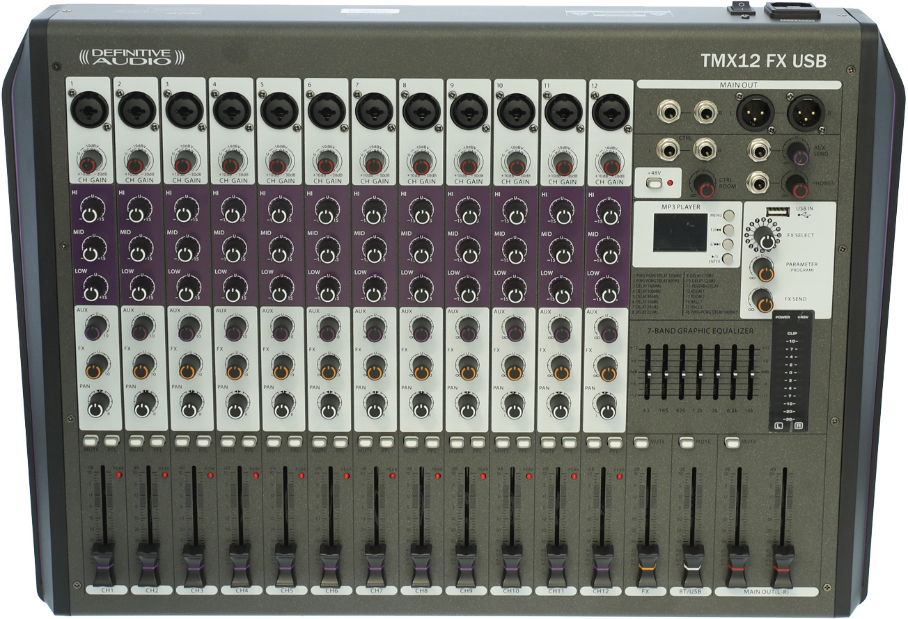 Definitive Audio Tmx12 Fx Usb - Analog mixing desk - Main picture