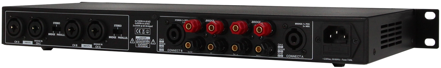 Definitive Audio Quad 1u 150d - Multiple channels power amplifier - Variation 2
