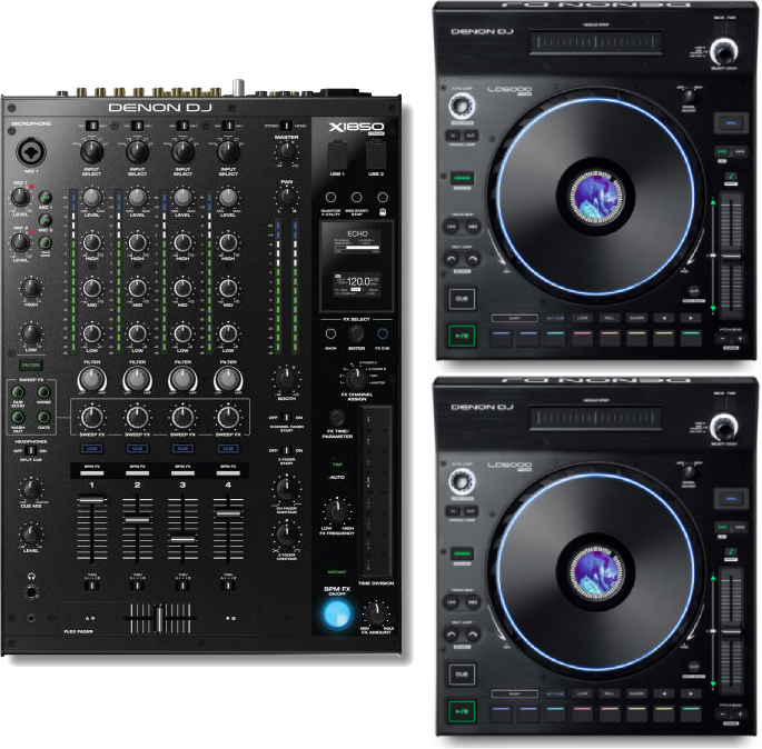 Denon Dj 2 X X1850 + Lc6000 Prime - Full DJ set - Main picture