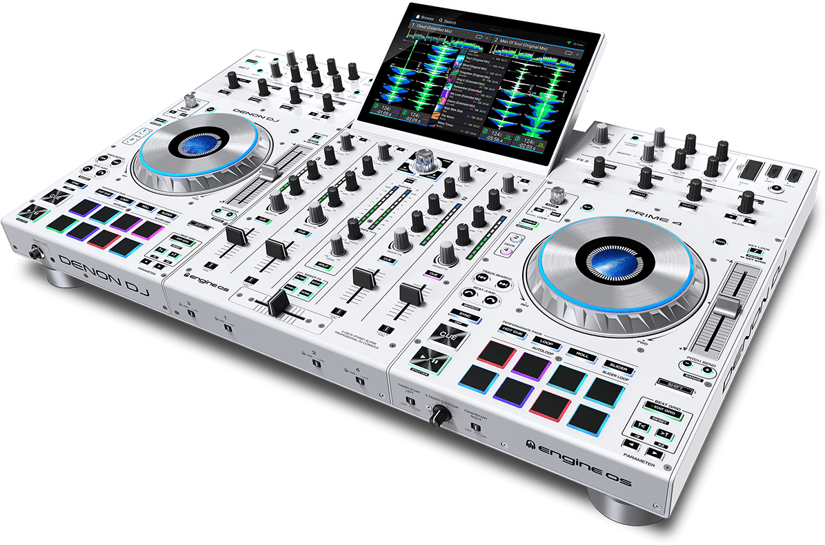 Denon Dj Prime 4 White - Standalone DJ Controller - Main picture