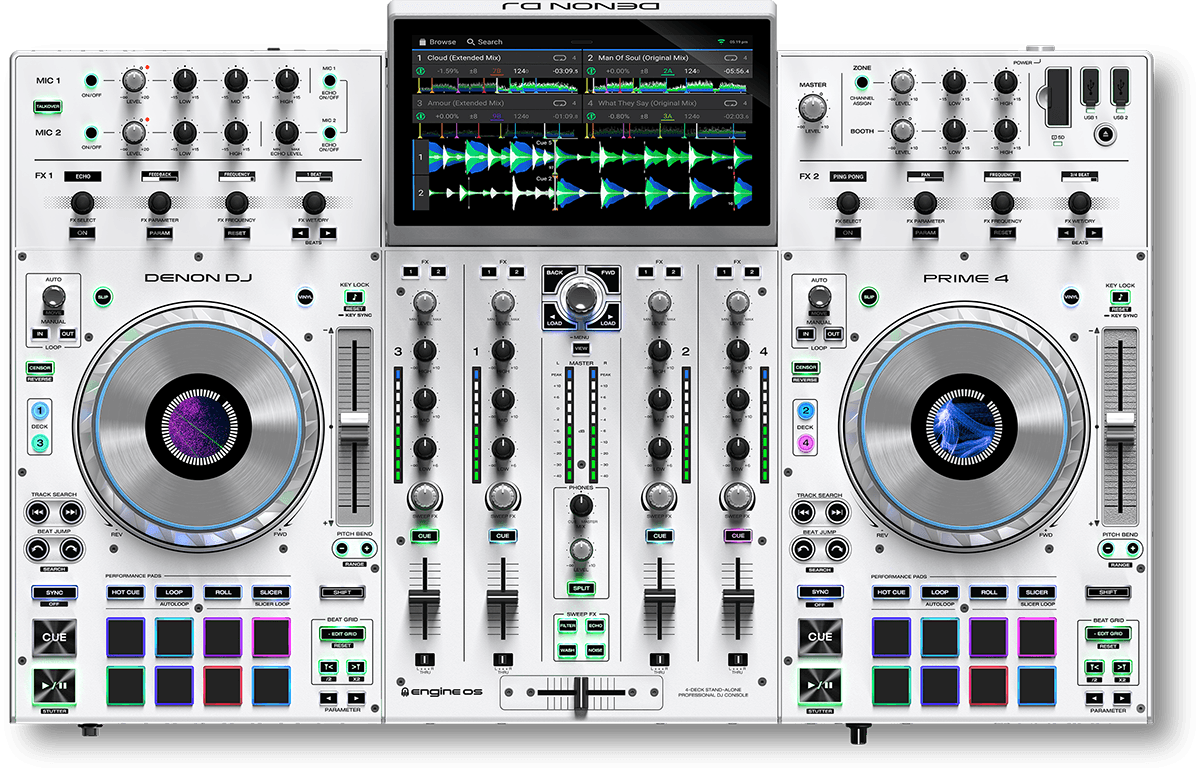 Denon Dj Prime 4 White - Standalone DJ Controller - Variation 1