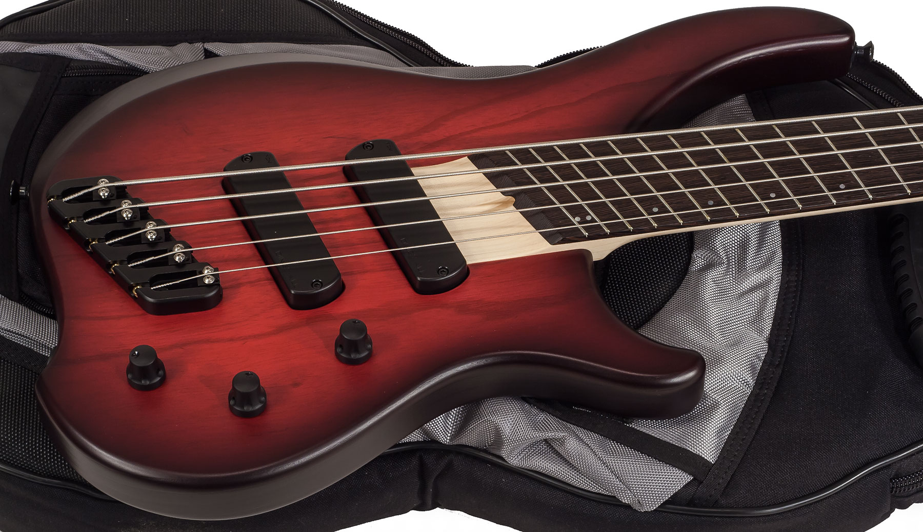 Dingwall Afterburner Abz 5 2-pickups Wen +housse - Trans Redburst Satin - Solid body electric bass - Variation 1