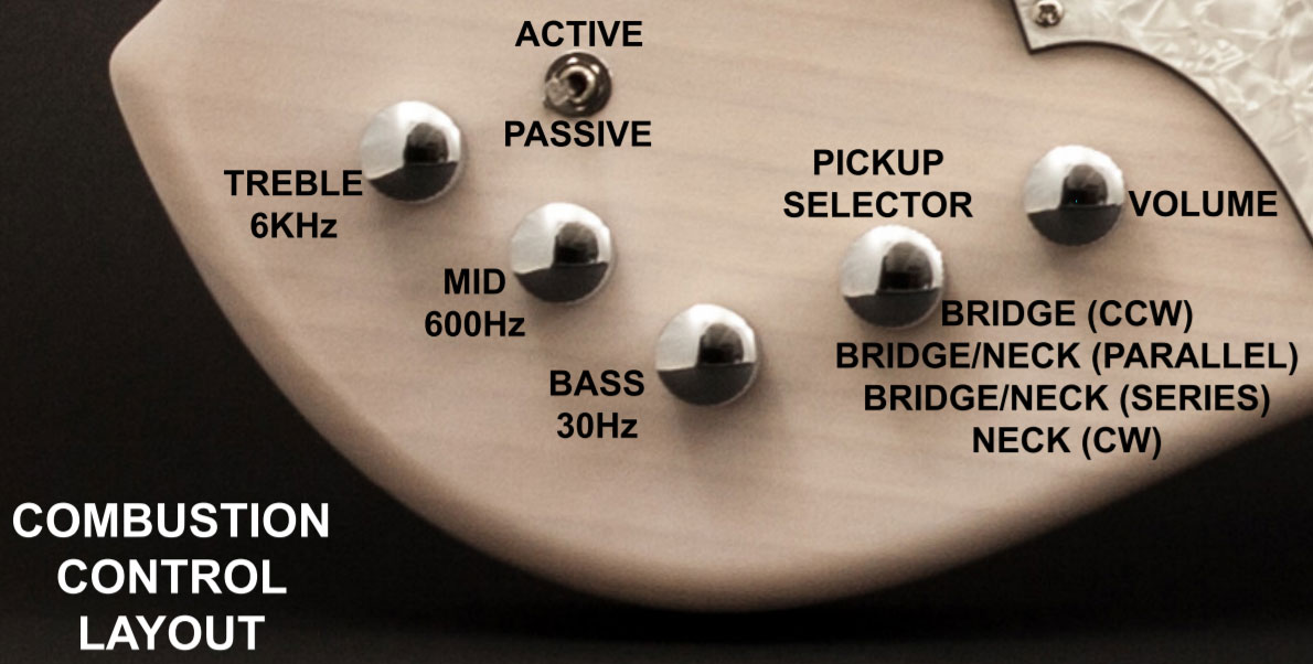 Dingwall Combustion 5 2-pickups Mn - 2-tone Blackburst - Solid body electric bass - Variation 5