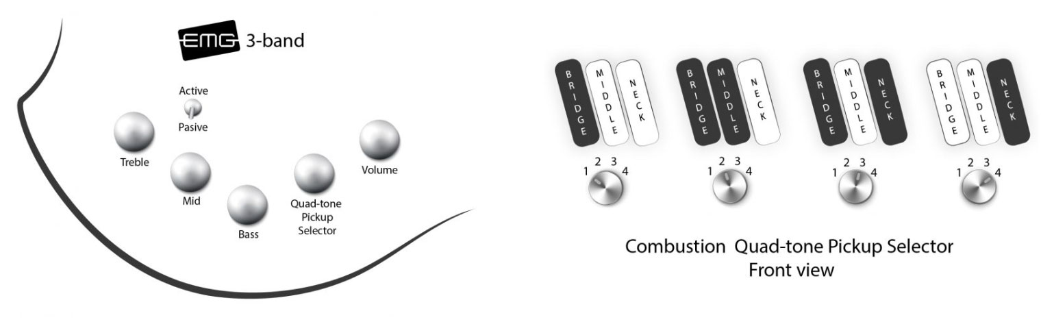 Dingwall Combustion Cb3 5c 3pu Active Pf - Vintage Burst Gloss - Solid body electric bass - Variation 20