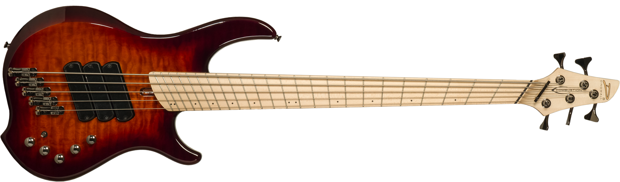 Dingwall Combustion Cb3 5c 3pu Active Mn - Vintage Burst Gloss - Solid body electric bass - Main picture