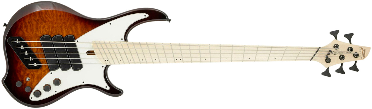 Dingwall Combustion Nashville Cn3 5c 3pu Active Mn - Vintage Burst - Solid body electric bass - Main picture