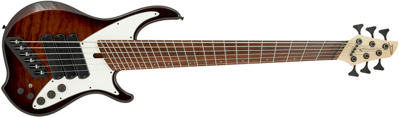 Dingwall Combustion Nashville Cn3 6c 3pu Active Pf - Vintage Burst - Solid body electric bass - Main picture