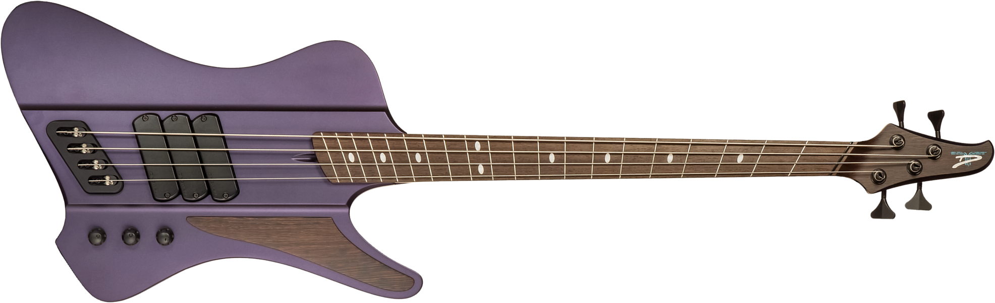 Dingwall Custom Shop D-roc 4c 3-pickups Wen #6982 - Purple To Faded Black - Solid body electric bass - Main picture