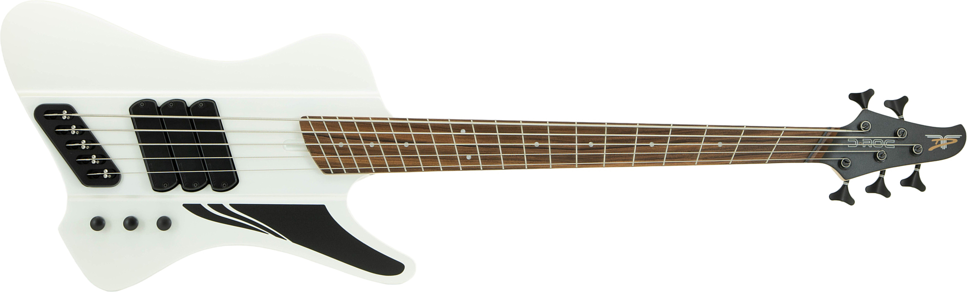 Dingwall D-roc Standard-3 5c 3pu Active Pf - Matte Ducati White - Solid body electric bass - Main picture