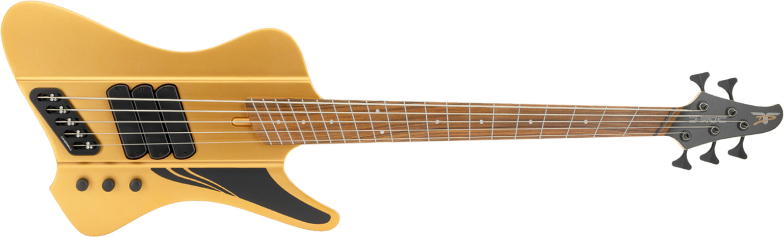 Dingwall D-roc Standard-3 5c 3pu Active Pf - Matte Metallic Gold - Solid body electric bass - Main picture