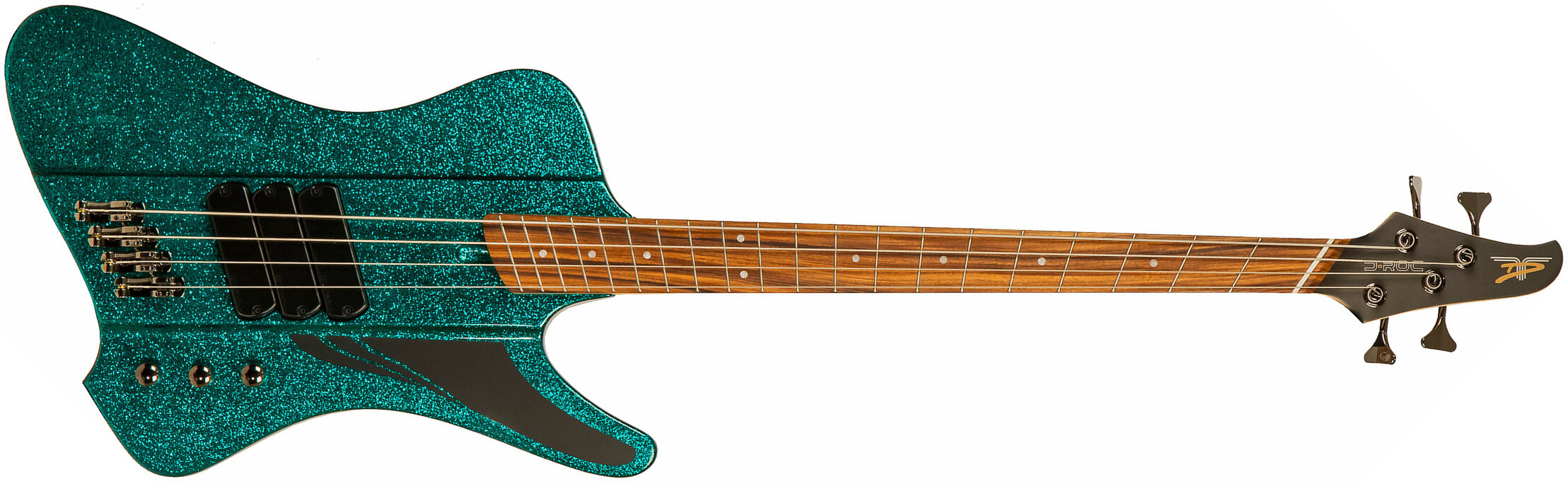 Dingwall D-roc Standard 4c 3-pickups Pf - Aquamarine Metalflake - Solid body electric bass - Main picture