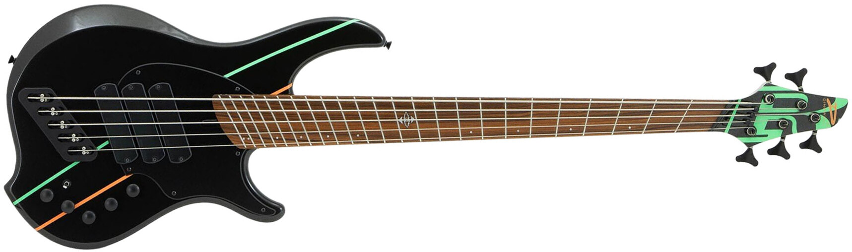 Dingwall John Taylor Rio Dream Jt3 5c Signature 3pu Active Pf - Black - Solid body electric bass - Main picture