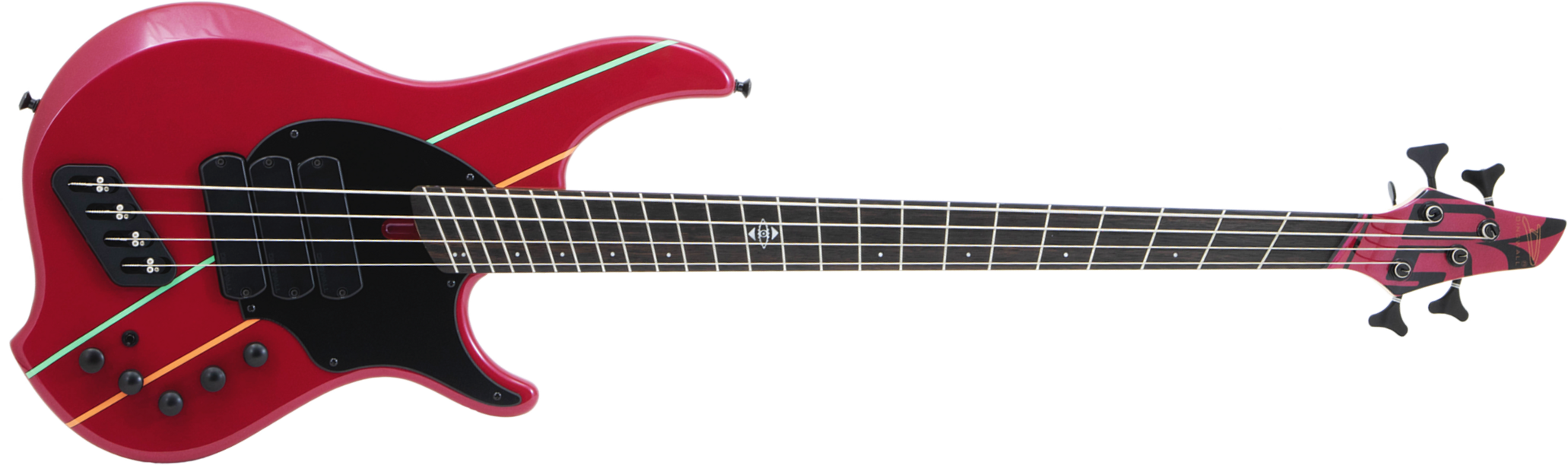 Dingwall John Taylor Rio Dream Jt3 Ltd 4c 3pu Active Eb - Cranberry Pearl - Solid body electric bass - Main picture