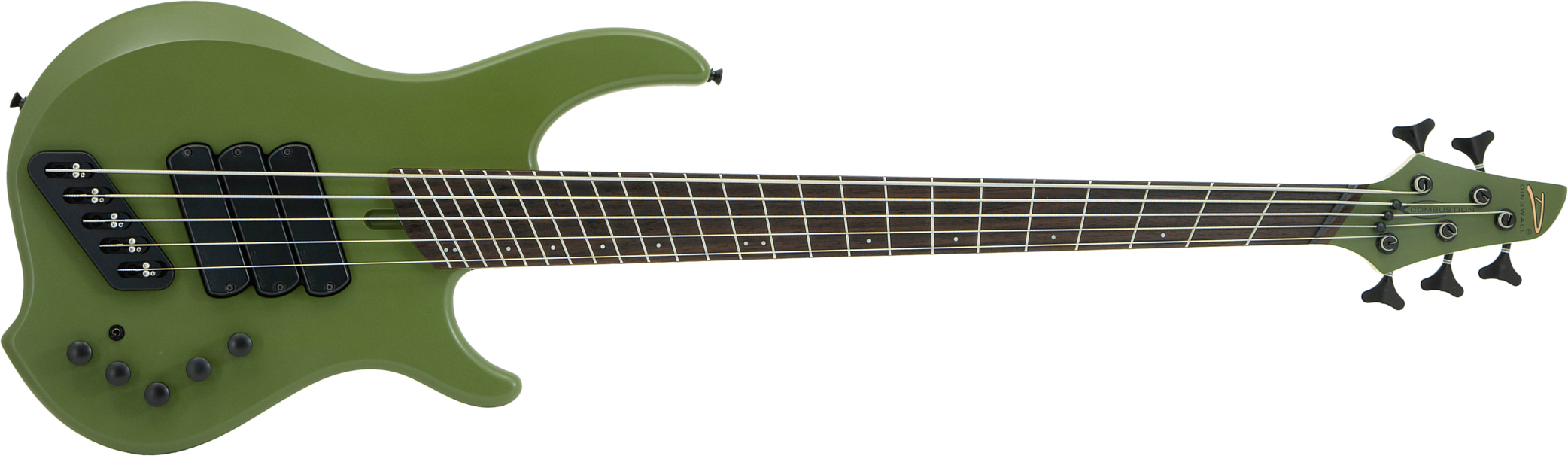 Dingwall Kyle Konkiel Combustion 5c 3pu Active Rw - Matte Army Green - Solid body electric bass - Main picture