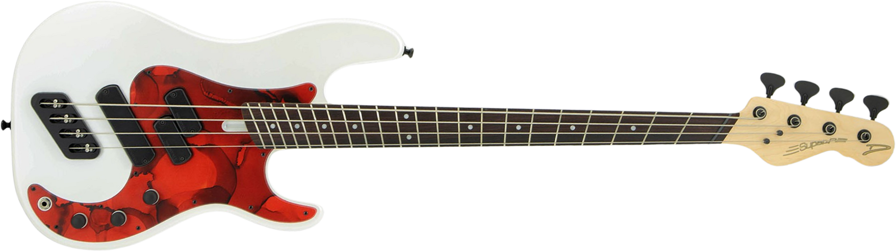 Dingwall Sp1 4c Rw - Matte Ducati Pearl White - Solid body electric bass - Main picture