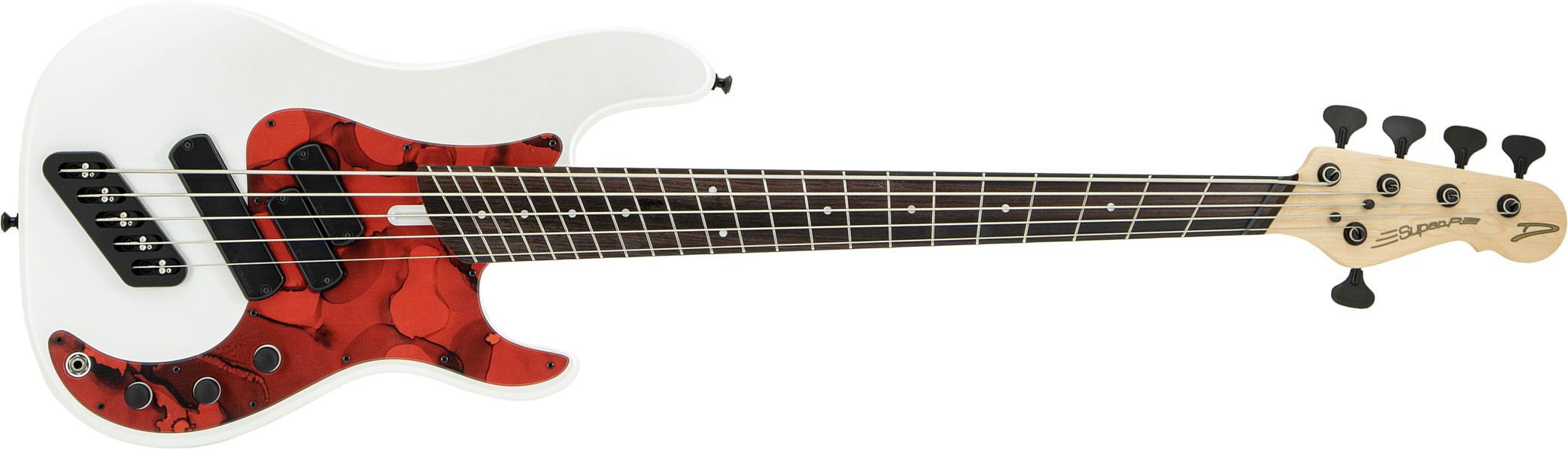 Dingwall Sp1 5c Rw - Ducati Pearl White - Solid body electric bass - Main picture