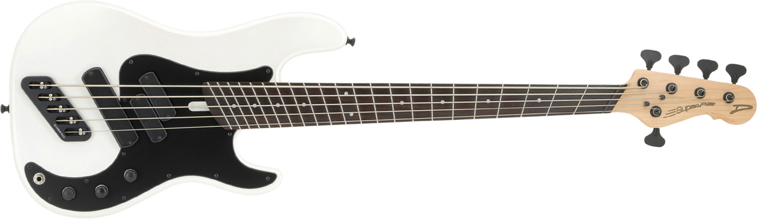 Dingwall Super P Sp1 5c Rw - Gloss Ducati Pearl White - Solid body electric bass - Main picture