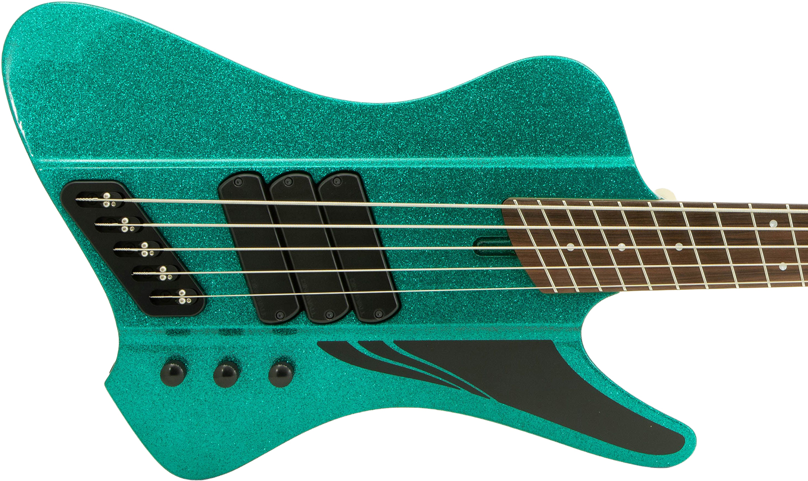 Dingwall D-roc Standard-3 5c 3pu Active Pf - Gloss Aquamarine Metalflake - Solid body electric bass - Variation 1