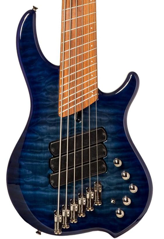 Solid body electric bass Dingwall Combustion 6 3-Pickups (PF) - Indigo burst