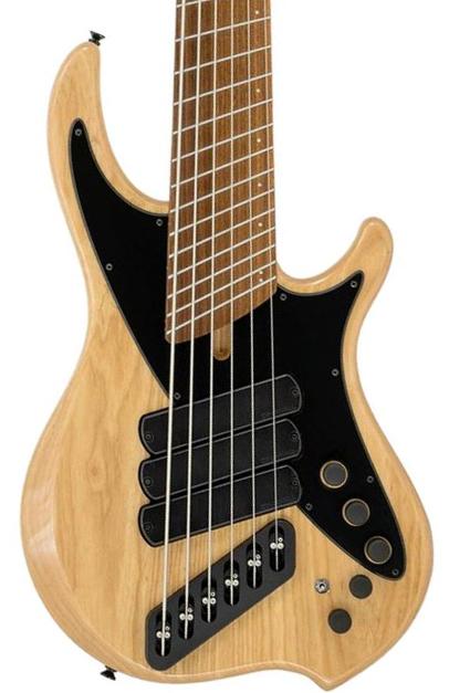 Solid body electric bass Dingwall Nashville Combustion 3-Pickups (6-String, PF) - natural