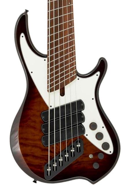 Solid body electric bass Dingwall Nashville Combustion 3-Pickups (6-String, PF) - vintage burst