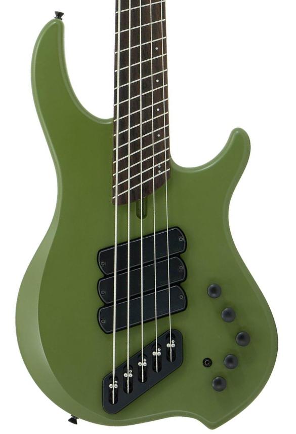 Solid body electric bass Dingwall Kyle Konkiel Combustion 5-String Ltd - Matte Army Green