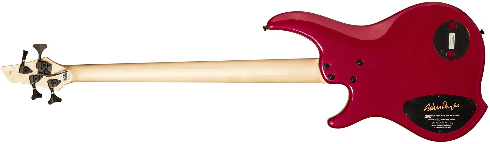 Dingwall John Taylor Rio Dream Jt3 Ltd 4c 3pu Active Eb - Cranberry Pearl - Solid body electric bass - Variation 1