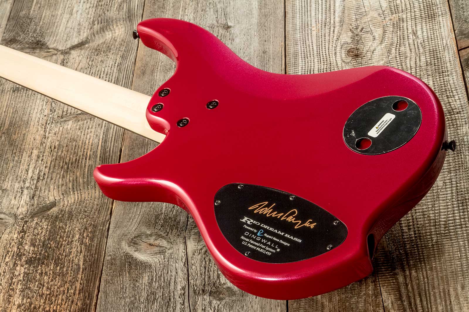 Dingwall John Taylor Rio Dream Jt3 Ltd 4c 3pu Active Eb - Cranberry Pearl - Solid body electric bass - Variation 5