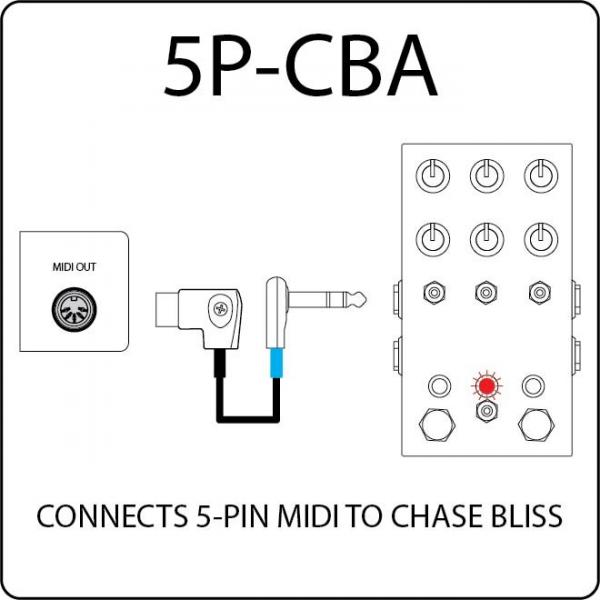Cable Disaster area 5P-CBA MIDI to Chase Bliss Cable