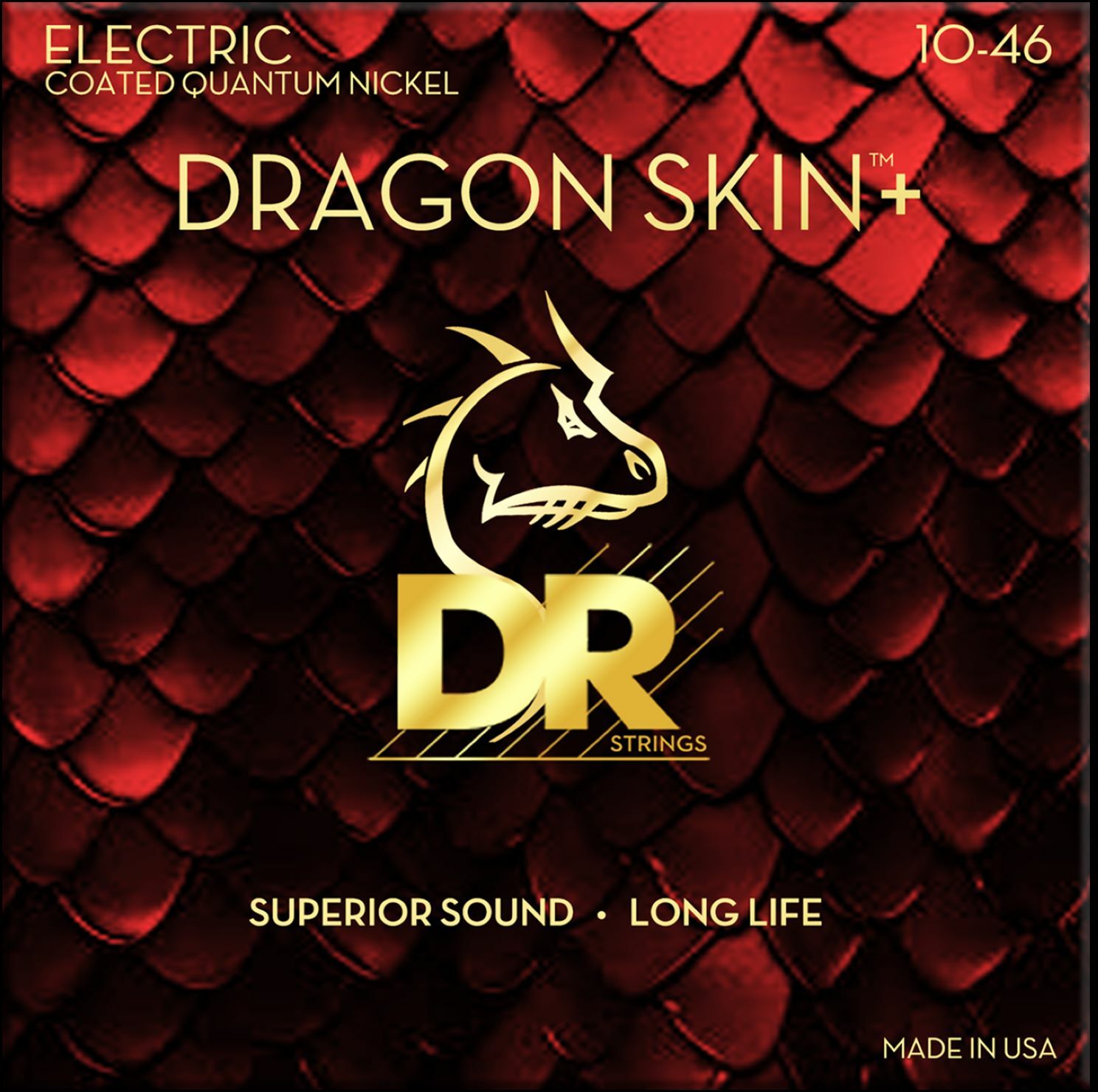 Dr Jeu De 6 Cordes Dragon Skin+ Core Technology Coated Wrap 10-46 - Electric guitar strings - Main picture