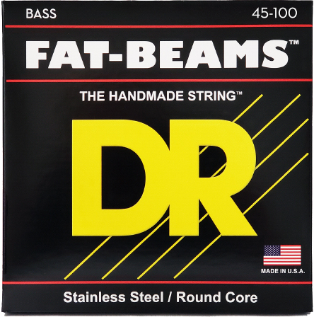 Dr Jeu De 4 Cordes Fat-beams Stainless Steel 45-100 - Electric bass strings - Main picture