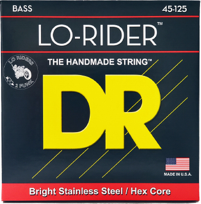Dr Jeu De 5 Cordes Lo-rider Stainless Steel 45-125 - Electric bass strings - Main picture