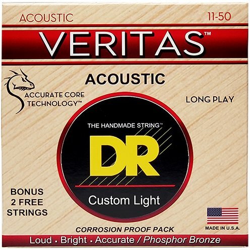 Dr Vta-11 Veritas Coated Core Custom Light 11-50 - Acoustic guitar strings - Main picture