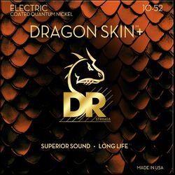 Electric guitar strings Dr DRAGON SKIN+ Core Technology Coated Wrap 10-52 - Set of strings