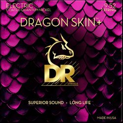 Electric guitar strings Dr DRAGON SKIN+ Core Technology Coated Wrap 9-52 - 7-string set